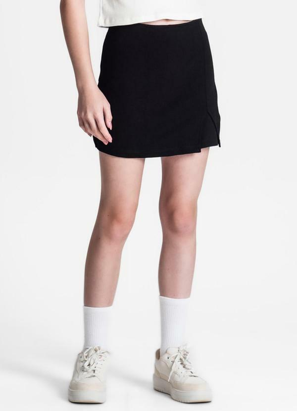 Minty - Shorts Saia Juvenil Feminino Preto