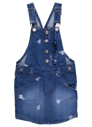 Milon - Salopete Infantil Menina Jeans - MILON