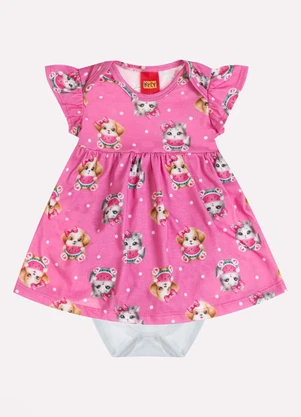 Kyly - Vestido Bebê Menina Melancia Rosa - KYLY