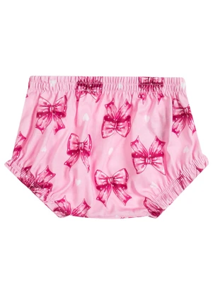 Kyly - Vestido com Calcinha Bebê Menina Bordado Rosa - KYLY
