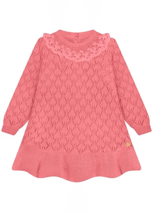 Milon - Vestido com Calcinha Bebê Menina Rosa - MILON