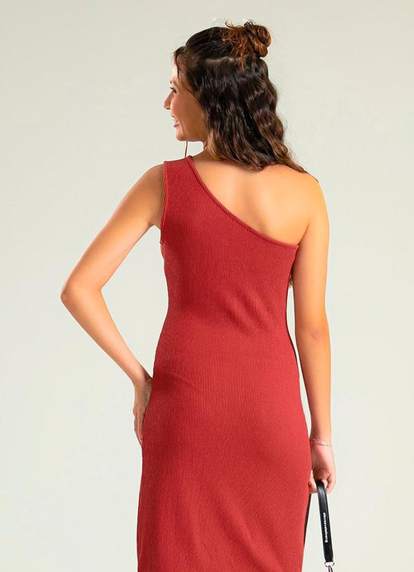 Cativa Teen - Vestido Curto Canelado Marrom Escuro 2