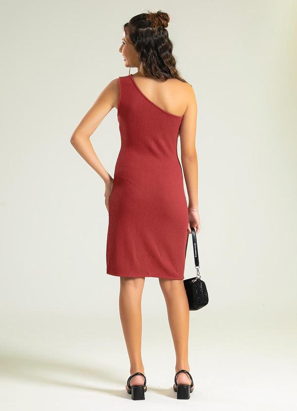 Cativa Teen - Vestido Curto Canelado Marrom Escuro 4