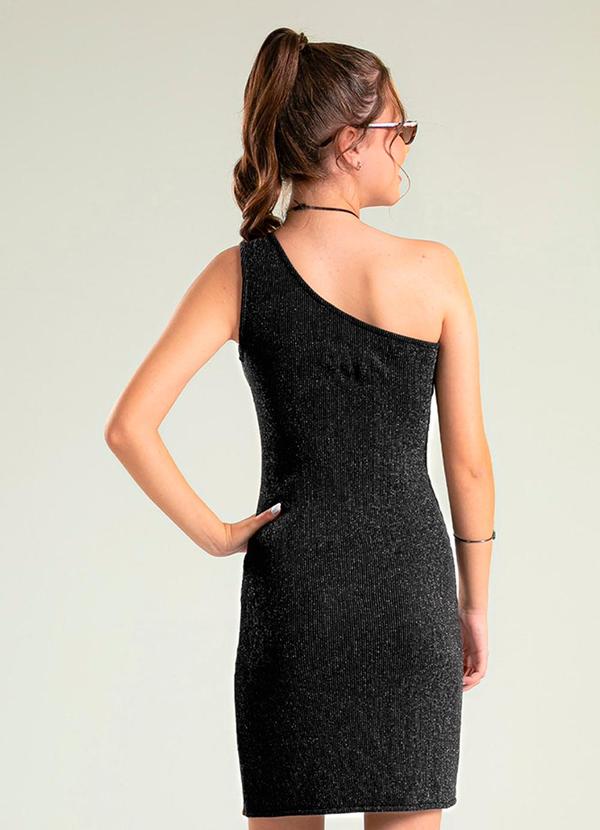 Cativa Teen - Vestido Curto Canelado Preto 2