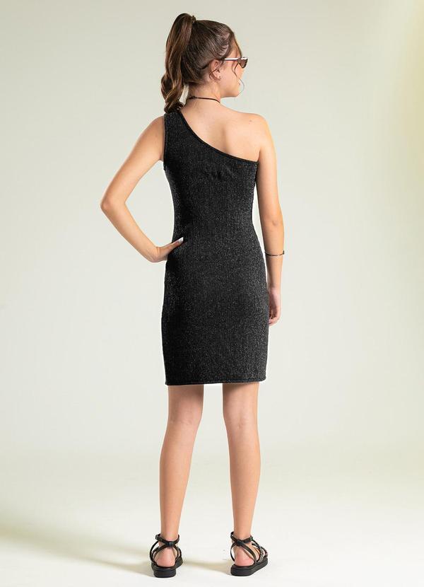 Cativa Teen - Vestido Curto Canelado Preto 4