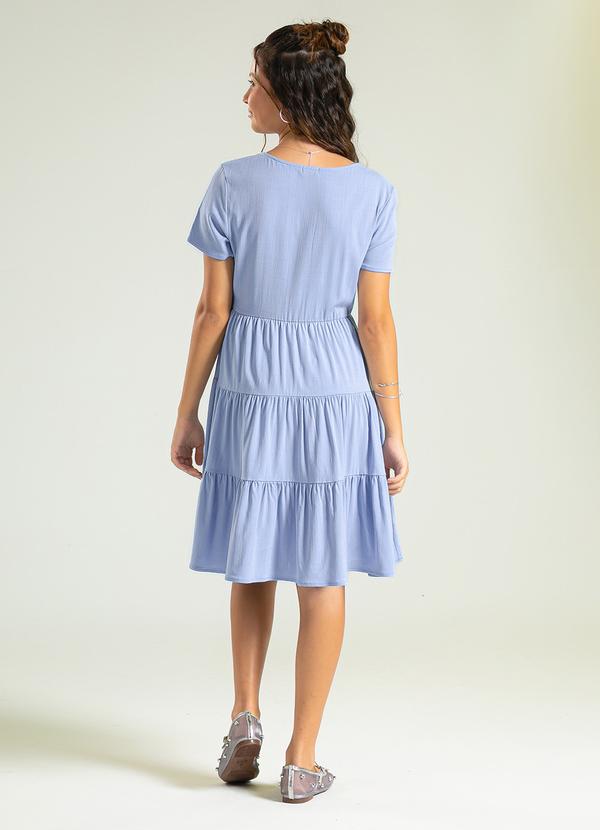 Cativa Teen - Vestido Curto em Viscose Azul Claro 4