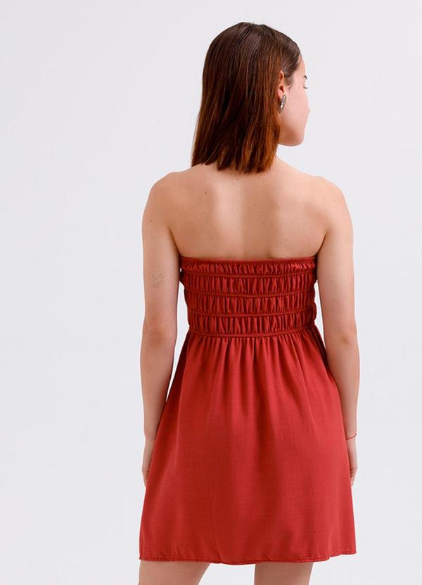 Cativa Teen - Vestido Curto em Viscose Marrom Escuro 2