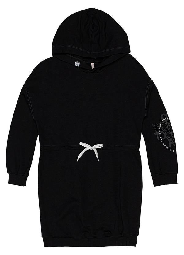 I Am - Vestido de Moletom com Cadarço Preto 3