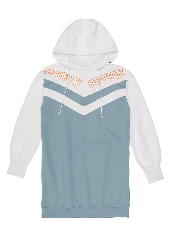 I Am - Vestido de Moletom com Recortes Azul 3