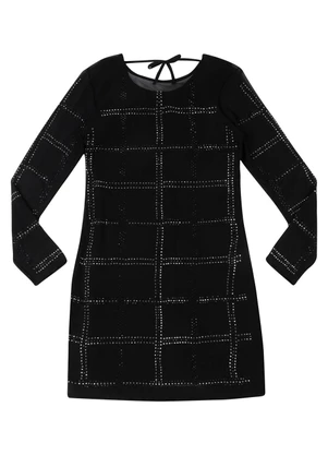 Authoria - Vestido Feminino com Pedraria Preto - AUTHORIA