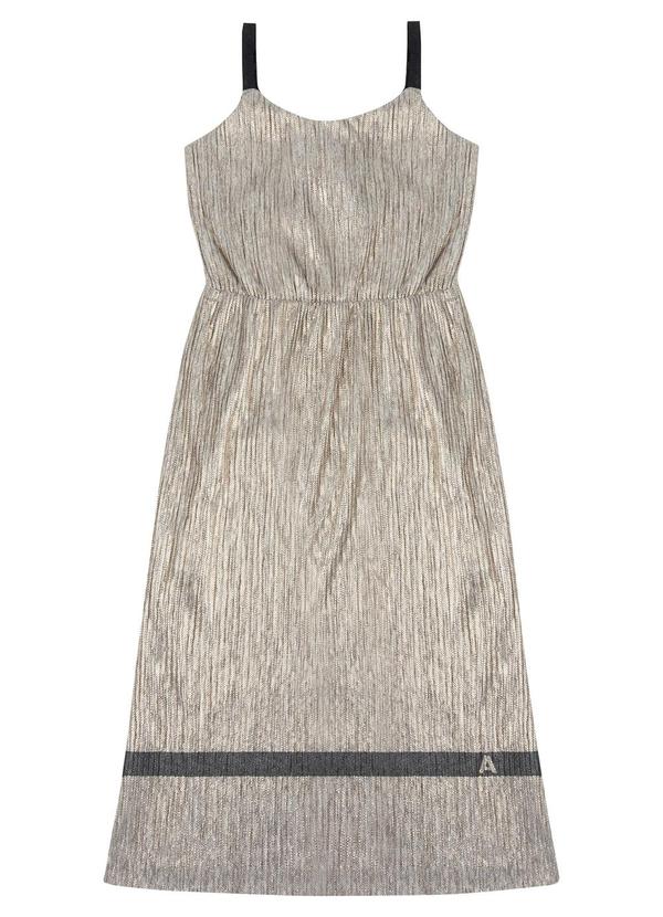 I Am - Vestido Feminino de Foil Dourado