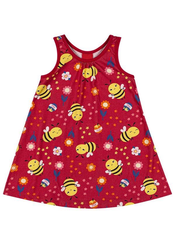 Kyly - Vestido Infantil Menina Abelha Vermelho 2