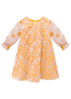 Milon - Vestido Infantil Menina Amarelo - MILON