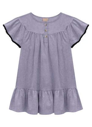Milon - Vestido Infantil Menina Azul - MILON
