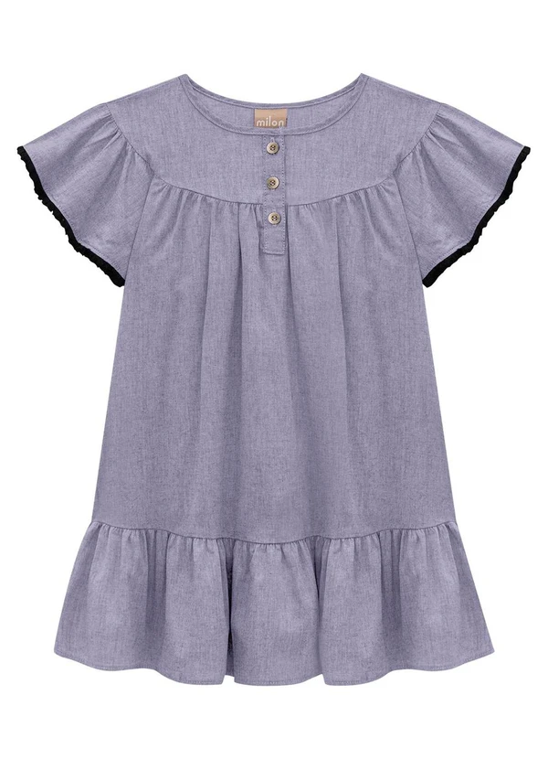 Milon - Vestido Infantil Menina Azul