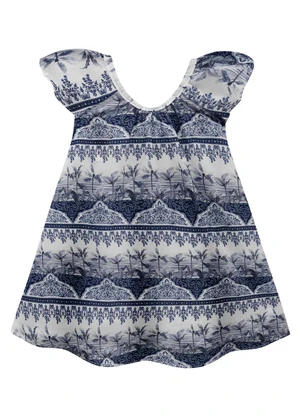 Milon - Vestido Infantil Menina Azul - MILON