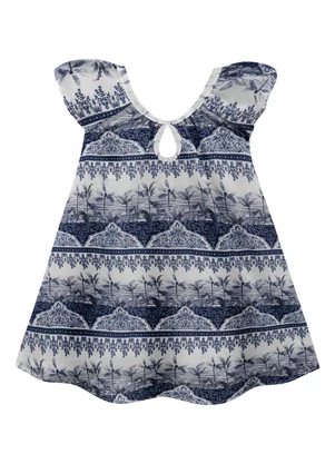Milon - Vestido Infantil Menina Azul - MILON