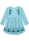 Milon - Vestido Infantil Menina Bordado Azul - variação: Azul