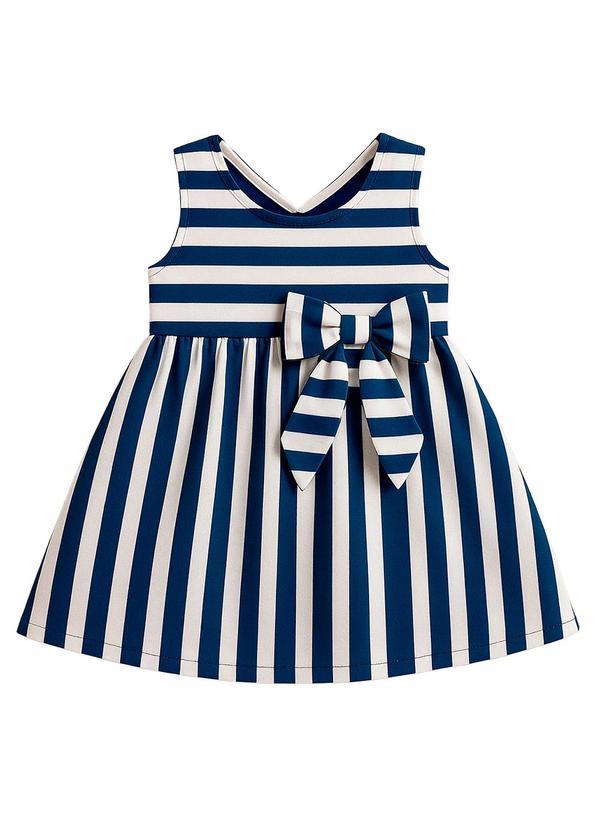 Milon - Vestido Infantil Menina Estampa Azul