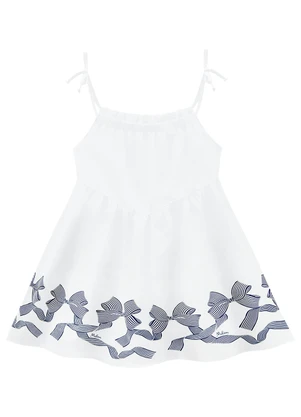 Milon - Vestido Infantil Menina Estampa Branco - MILON