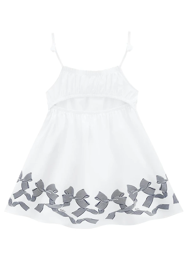 Milon - Vestido Infantil Menina Estampa Branco 2