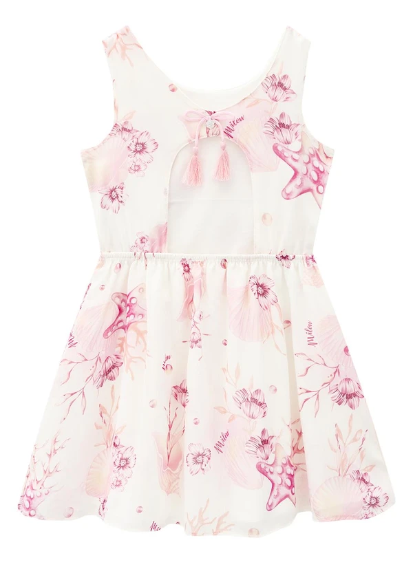 Milon - Vestido Infantil Menina Estampa Rosa 2