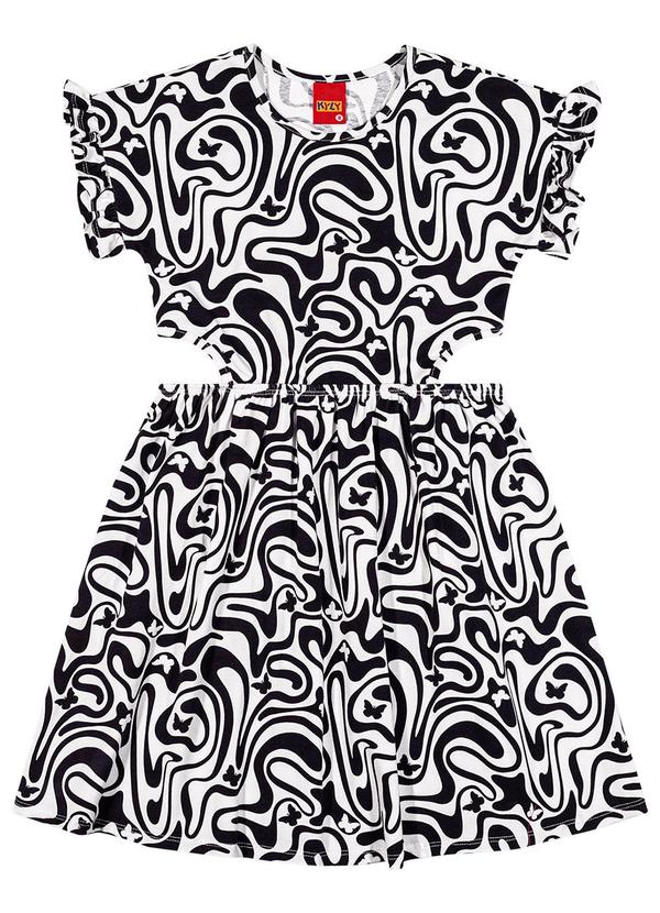 Kyly - Vestido Infantil Menina Estampado Branco 2