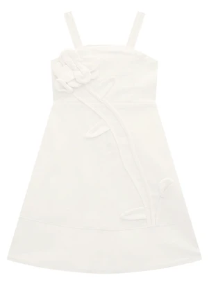 Milon - Vestido Infantil Menina Flor Off White - MILON