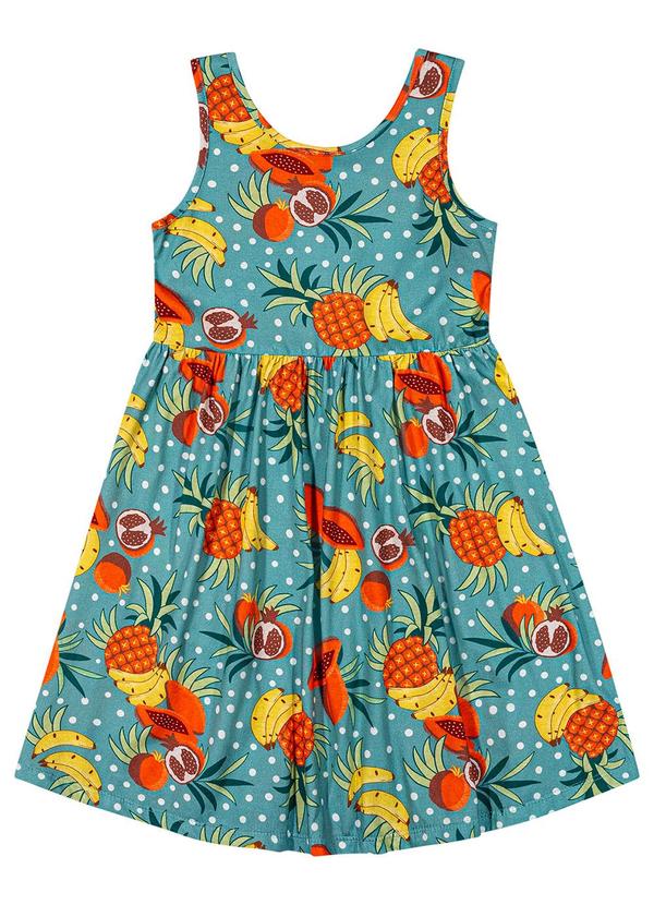 Kyly - Vestido Infantil Menina Frutas Verde 2