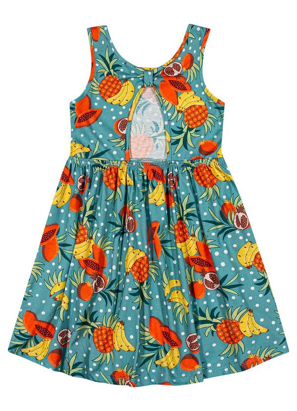 Kyly - Vestido Infantil Menina Frutas Verde 3
