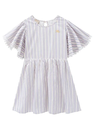 Milon - Vestido Infantil Menina Listras Rosa - MILON