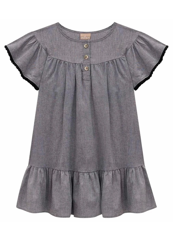 Milon - Vestido Infantil Menina Preto
