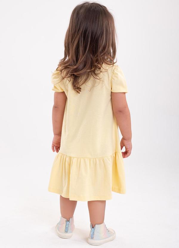 Lollix - Vestido Manga Bufante Magali Amarelo 2