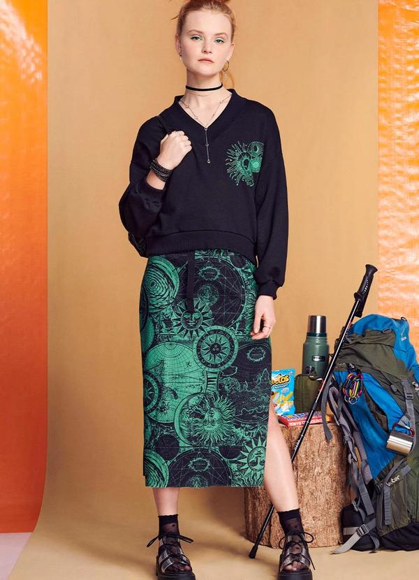 Authoria - Vestido Midi de Tule Coleção Mapa Astral Verde