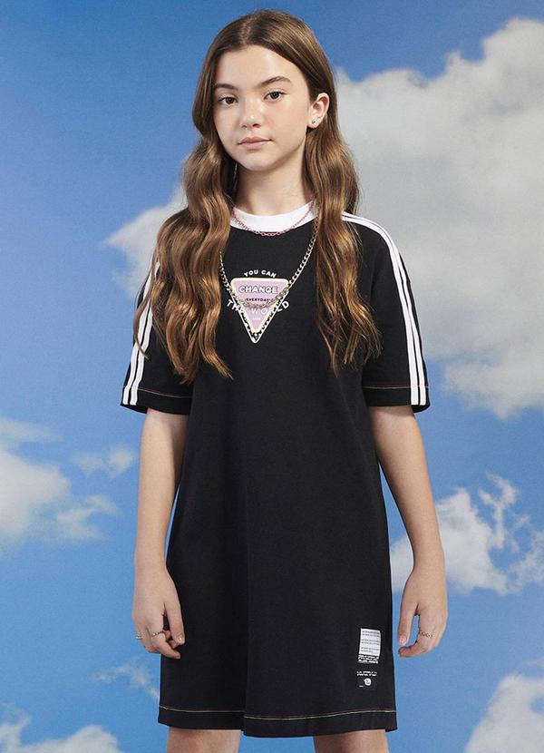 I Am - Vestido T-Dress Teen Preto 1
