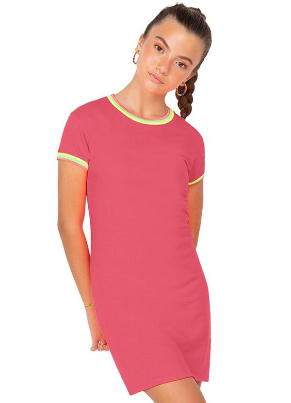 Amora - Vestido Teen Pink Neon