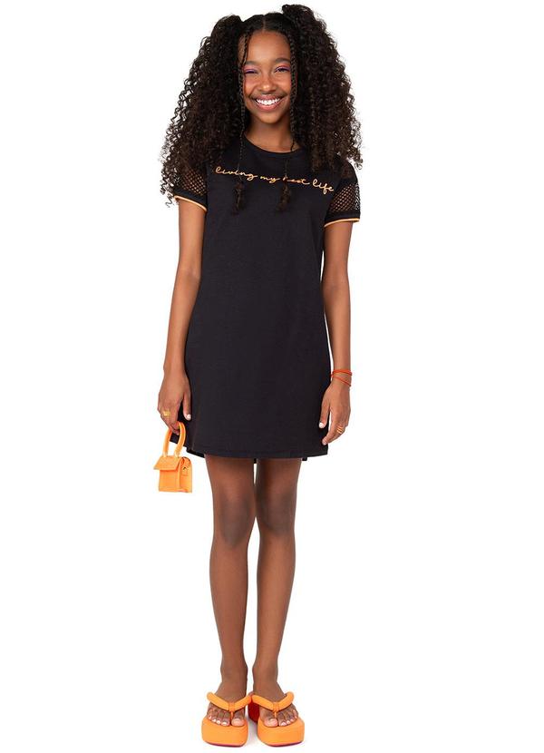 Amora - Vestido Teen Preto