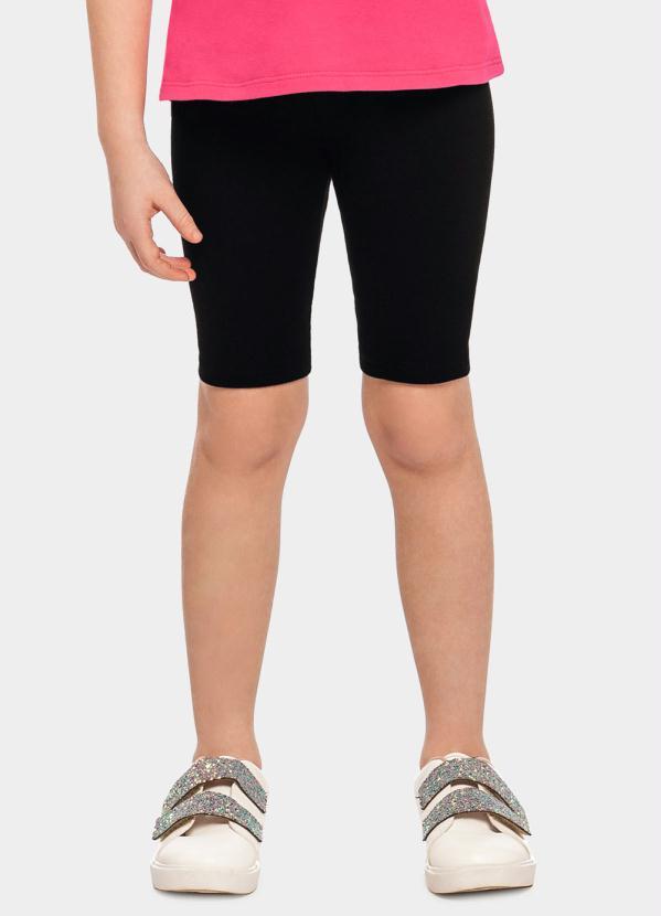 Alakazoo - Bermuda Ciclista Cotton High Preto