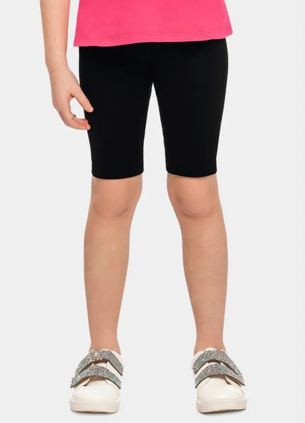Alakazoo - Bermuda Ciclista Cotton High Preto