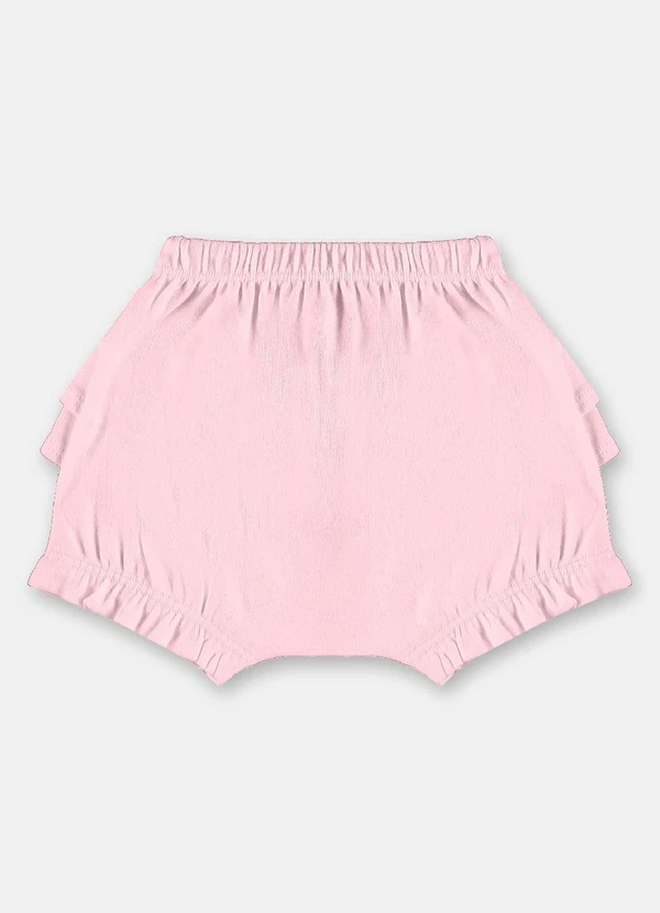 Up Baby - Calcinha Bebê Suedine Babados Rosa 2