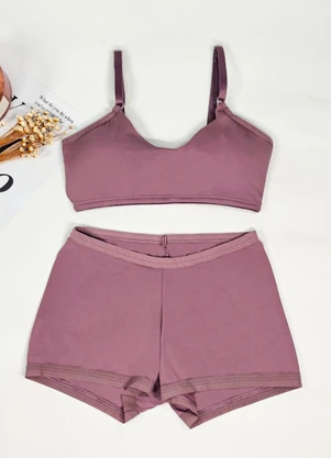 Dukali - Conjunto Infantil com Bojo Roxo - DUKALI
