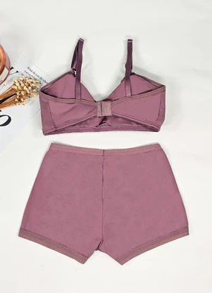 Dukali - Conjunto Infantil com Bojo Roxo - DUKALI