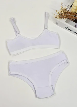 Dukali - Conjunto Infantil sem Bojo Branco - DUKALI