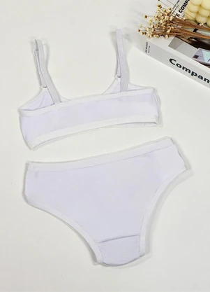 Dukali - Conjunto Infantil sem Bojo Branco - DUKALI