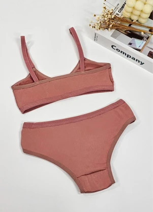Dukali - Conjunto Infantil sem Bojo Rosa - DUKALI