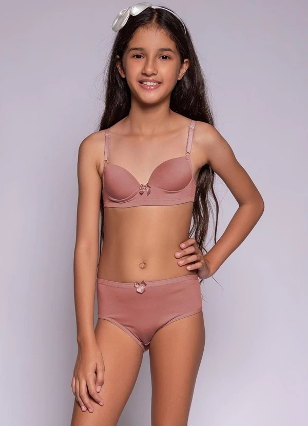 Dukali - Conjunto Juvenil com Bojo Tanga Rosa