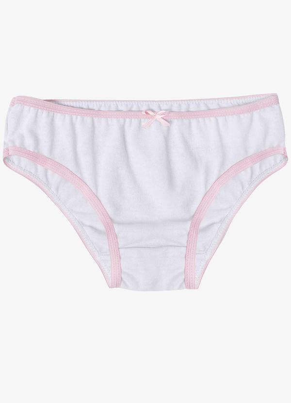 Select - Kit 3 Calcinhas Infantil Lisas em Algodão Rosa 5