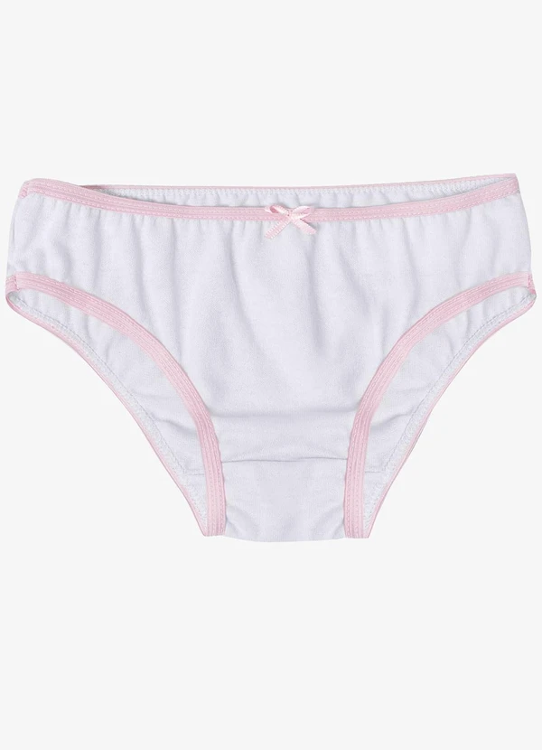 Select - Kit 3 Calcinhas Infantil Lisas em Algodão Rosa 5