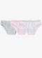 Select - Kit 3 Calcinhas Infantil Lisas em Algodão Branco - variação: Rosa
