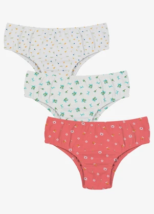 Trick Nick - Kit 3 Calcinhas Infantis Cotton Unica - TRICK NICK